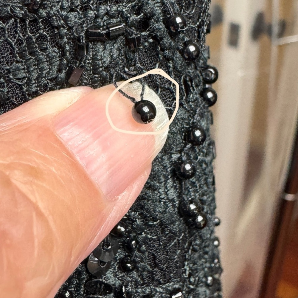 I.N.C. International Concepts Black Beaded Sequin Pants Size 6 Vintage Glam - Picture 8 of 15